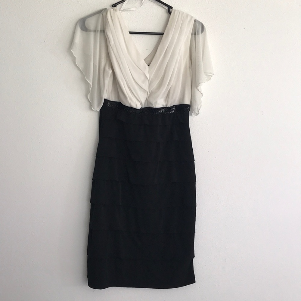 Size 10 Black and White Dress